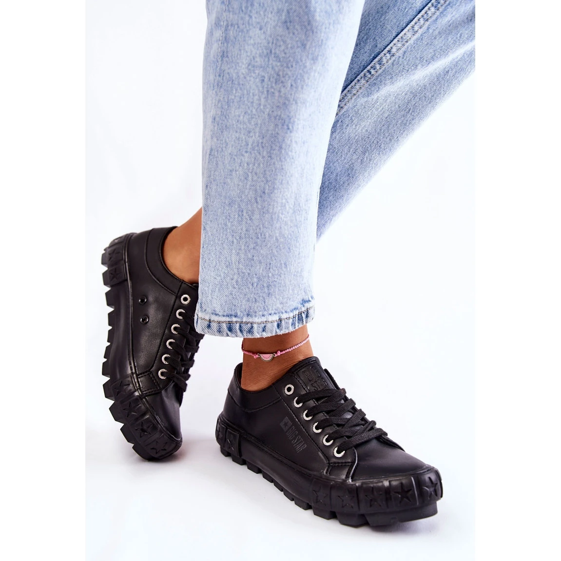 BIG STAR SHOES Baskets En Cuir à La Mode Big Star KK274143 Noir Le Noir – Image 3