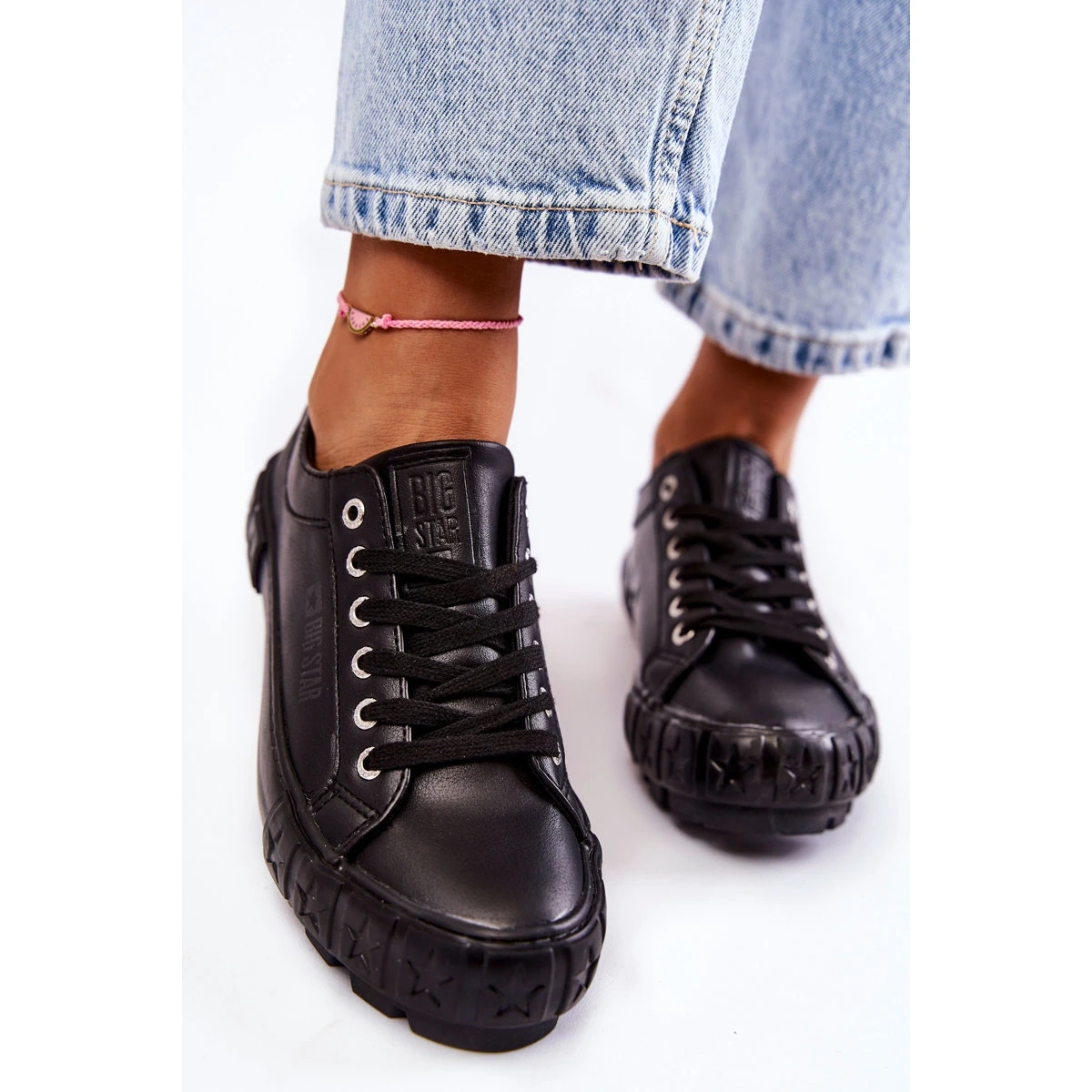 BIG STAR SHOES Baskets En Cuir à La Mode Big Star KK274143 Noir Le Noir – Image 4