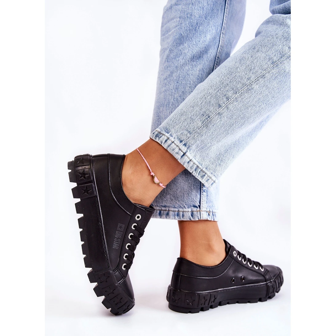 BIG STAR SHOES Baskets En Cuir à La Mode Big Star KK274143 Noir Le Noir – Image 6