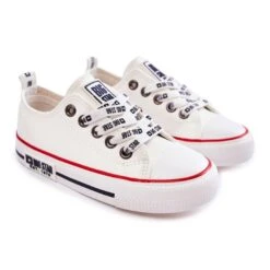 BIG STAR SHOES Baskets En Cuir Pour Enfants Big Star KK374038 Blanc Blanche