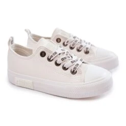 BIG STAR SHOES Baskets En Cuir Pour Enfants Big Star KK374056 Blanc Blanche