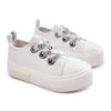 BIG STAR SHOES Baskets En Cuir Pour Enfants Big Star KK374058 Blanc Blanche