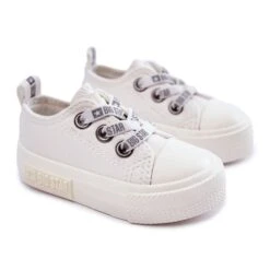 BIG STAR SHOES Baskets En Cuir Pour Enfants Big Star KK374058 Blanc Blanche