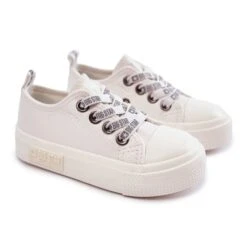 BIG STAR SHOES Baskets En Cuir Pour Enfants Big Star KK374060 Blanc Blanche