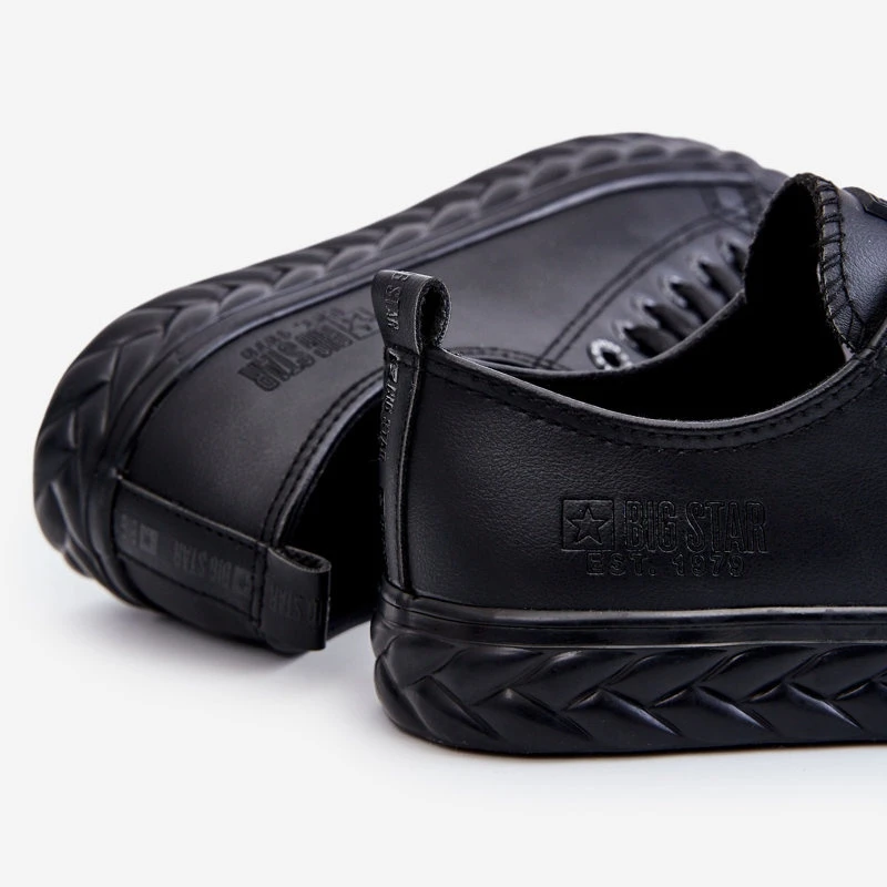 BIG STAR SHOES Baskets En Cuir Pour Femme Big Star LL274402 Noir Le Noir – Image 9