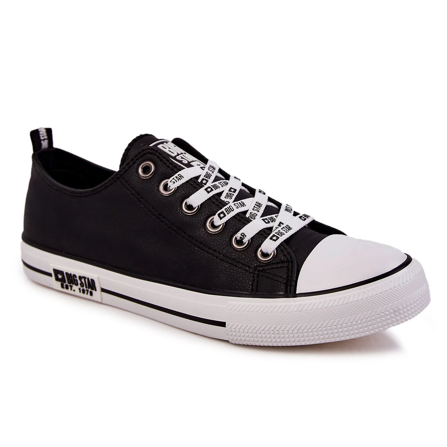 BIG STAR SHOES Baskets En Cuir Pour Hommes Big Star KK174047 Noir Le Noir â Image 10