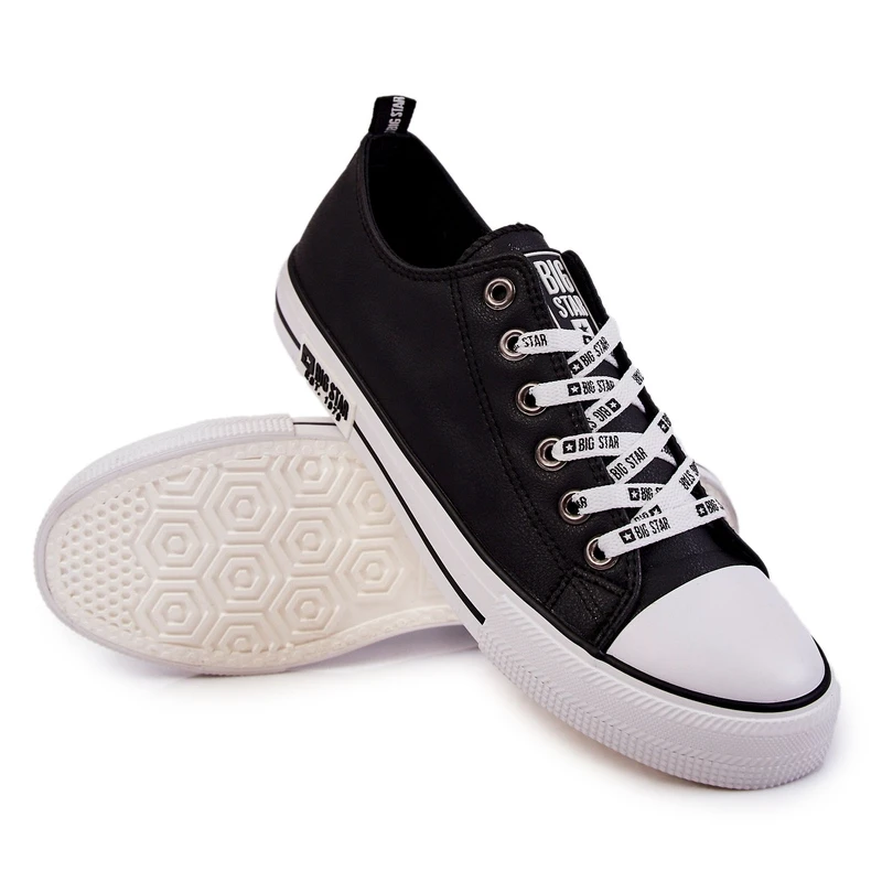 BIG STAR SHOES Baskets En Cuir Pour Hommes Big Star KK174047 Noir Le Noir â Image 6