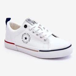 BIG STAR SHOES Baskets En Cuir Pour Hommes Big Star LL174209 Blanc Blanche