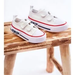 BIG STAR SHOES Baskets Enfant En Tissu Avec Velcro Big Star KK374079 Blanc Blanche