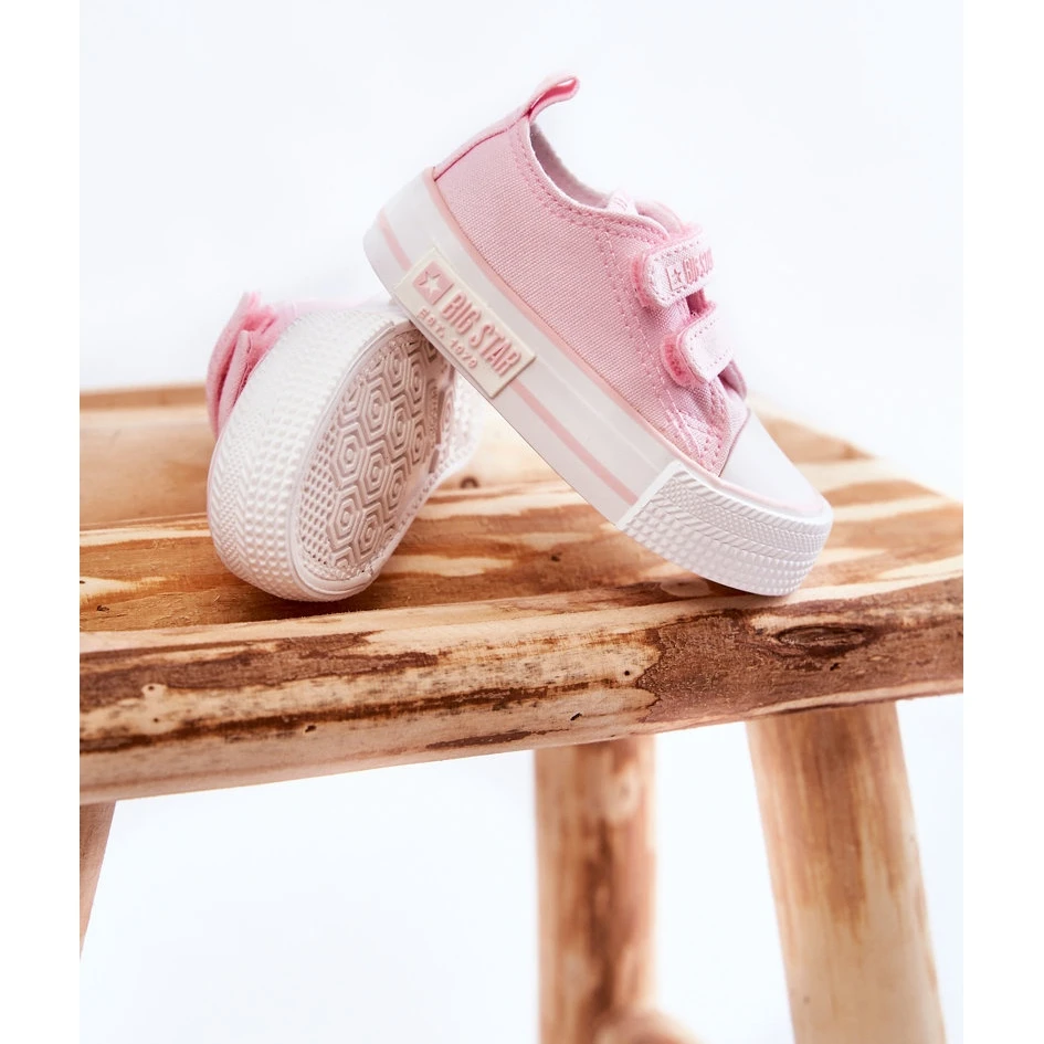 BIG STAR SHOES Baskets Enfant En Tissu Avec Velcro Big Star KK374083 Rose – Image 5