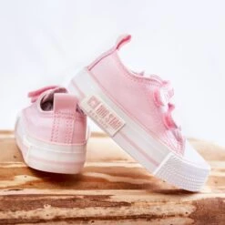 BIG STAR SHOES Baskets Enfant En Tissu Avec Velcro Big Star KK374083 Rose