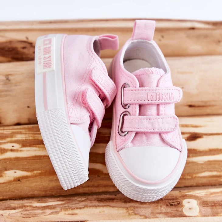 BIG STAR SHOES Baskets Enfant En Tissu Avec Velcro Big Star KK374083 Rose – Image 4