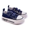 BIG STAR SHOES Baskets Enfant Toile Avec Velcro Big Star KK374075 Bleu Marine