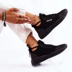 BIG STAR SHOES Baskets Femme Big Star KK274063 Noir Le Noir