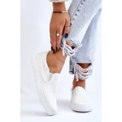 BIG STAR SHOES Baskets Femme Slip-On Big Star LL274389 Blanc Blanche