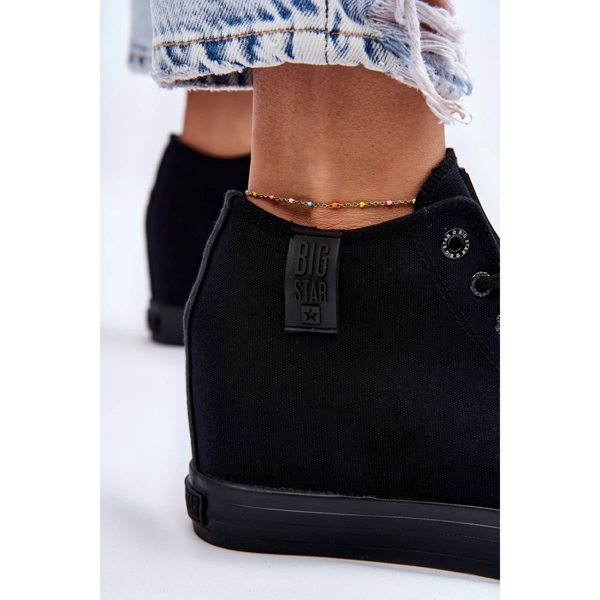 BIG STAR SHOES Baskets Hautes Compensées Cachées Big Star LL274034 Noir Le Noir – Image 10