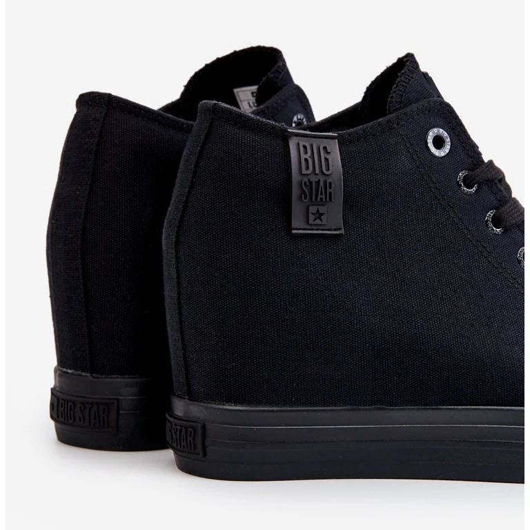 BIG STAR SHOES Baskets Hautes Compensées Cachées Big Star LL274034 Noir Le Noir – Image 3