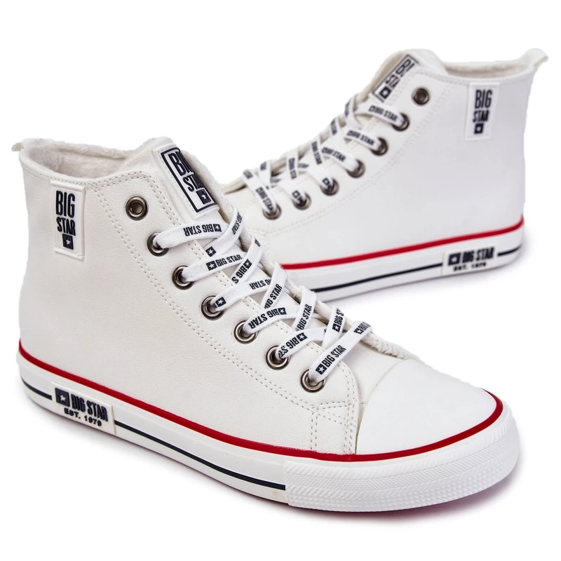 BIG STAR SHOES Baskets Hautes Isolées Homme Big Star KK274345 Blanc Blanche – Image 3