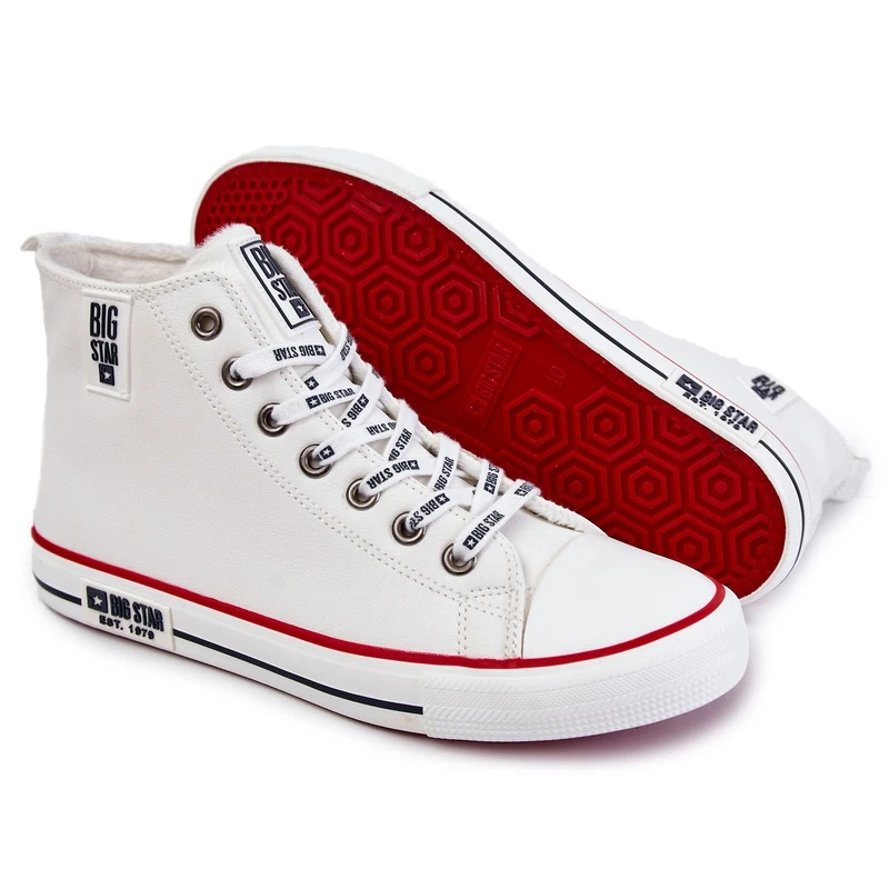 BIG STAR SHOES Baskets Hautes Isolées Homme Big Star KK274345 Blanc Blanche – Image 4