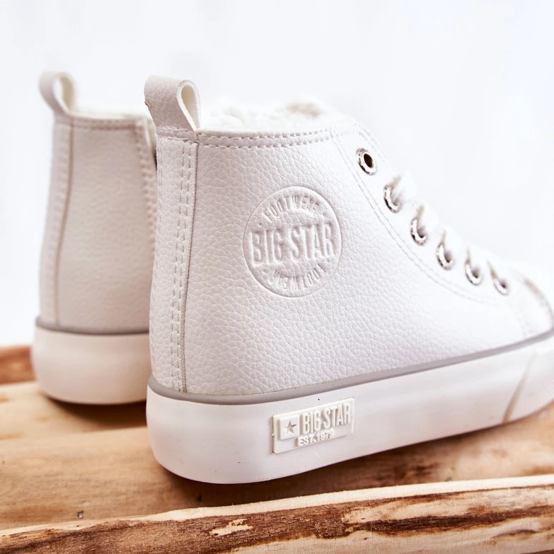 BIG STAR SHOES Baskets Montantes Enfant Big Star KK374227 Blanc Blanche – Image 5