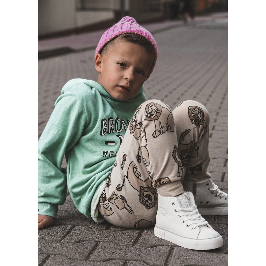 BIG STAR SHOES Baskets Montantes Enfant Big Star KK374227 Blanc Blanche – Image 6