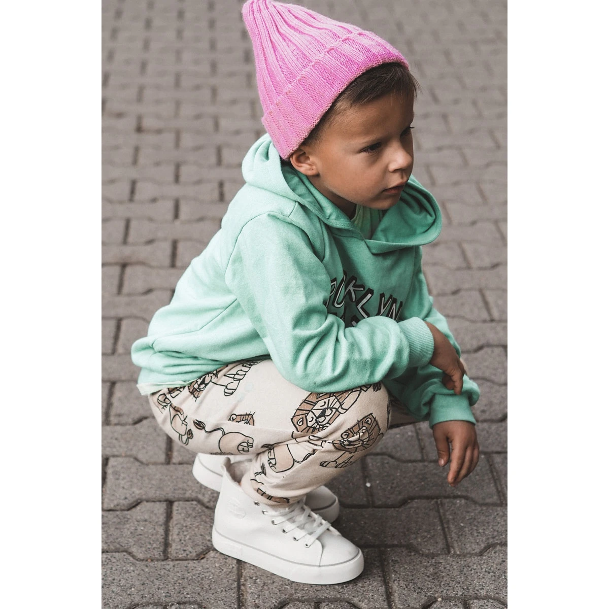 BIG STAR SHOES Baskets Montantes Enfant Big Star KK374227 Blanc Blanche – Image 8