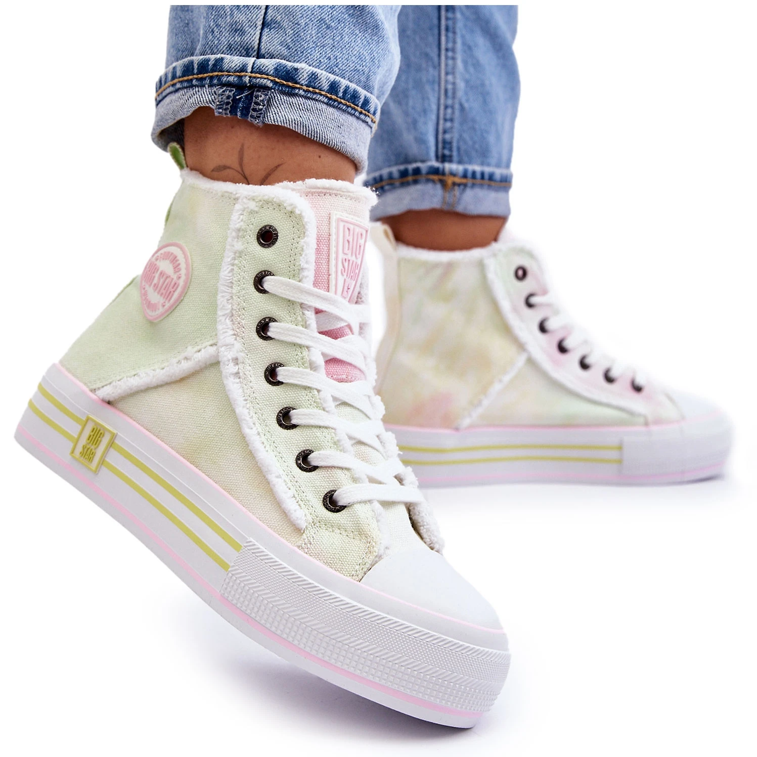 BIG STAR SHOES Baskets Montantes Femme Big Star LL274177 Multicolore – Image 10