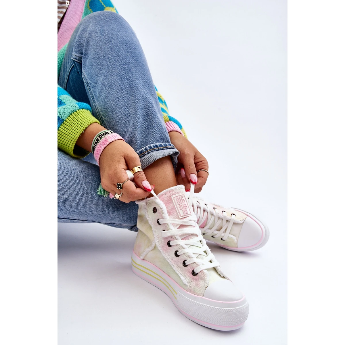 BIG STAR SHOES Baskets Montantes Femme Big Star LL274177 Multicolore – Image 7