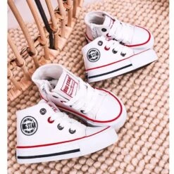 BIG STAR SHOES Baskets Montantes Pour Enfants Avec Fermeture éclair Big Star HH374187 Blanc Blanche Blanche
