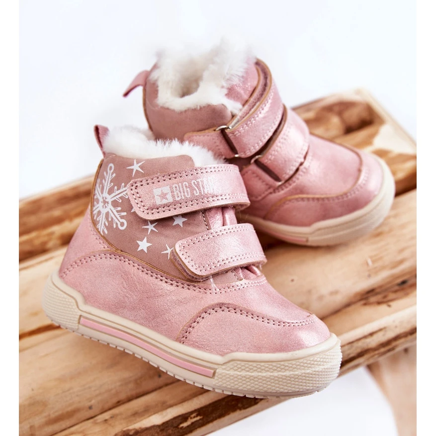 BIG STAR SHOES Bottes Chaudes Enfant Avec Velcro Big Star KK374188 Rose – Image 4