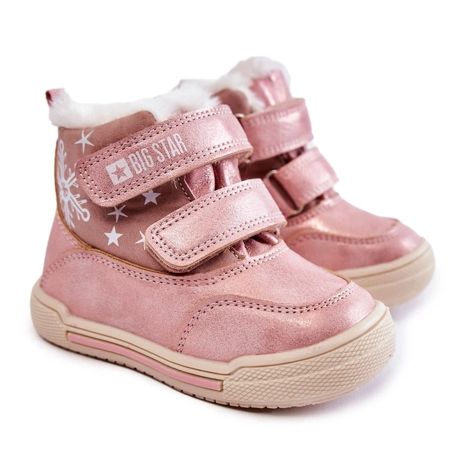 BIG STAR SHOES Bottes Chaudes Enfant Avec Velcro Big Star KK374188 Rose – Image 5