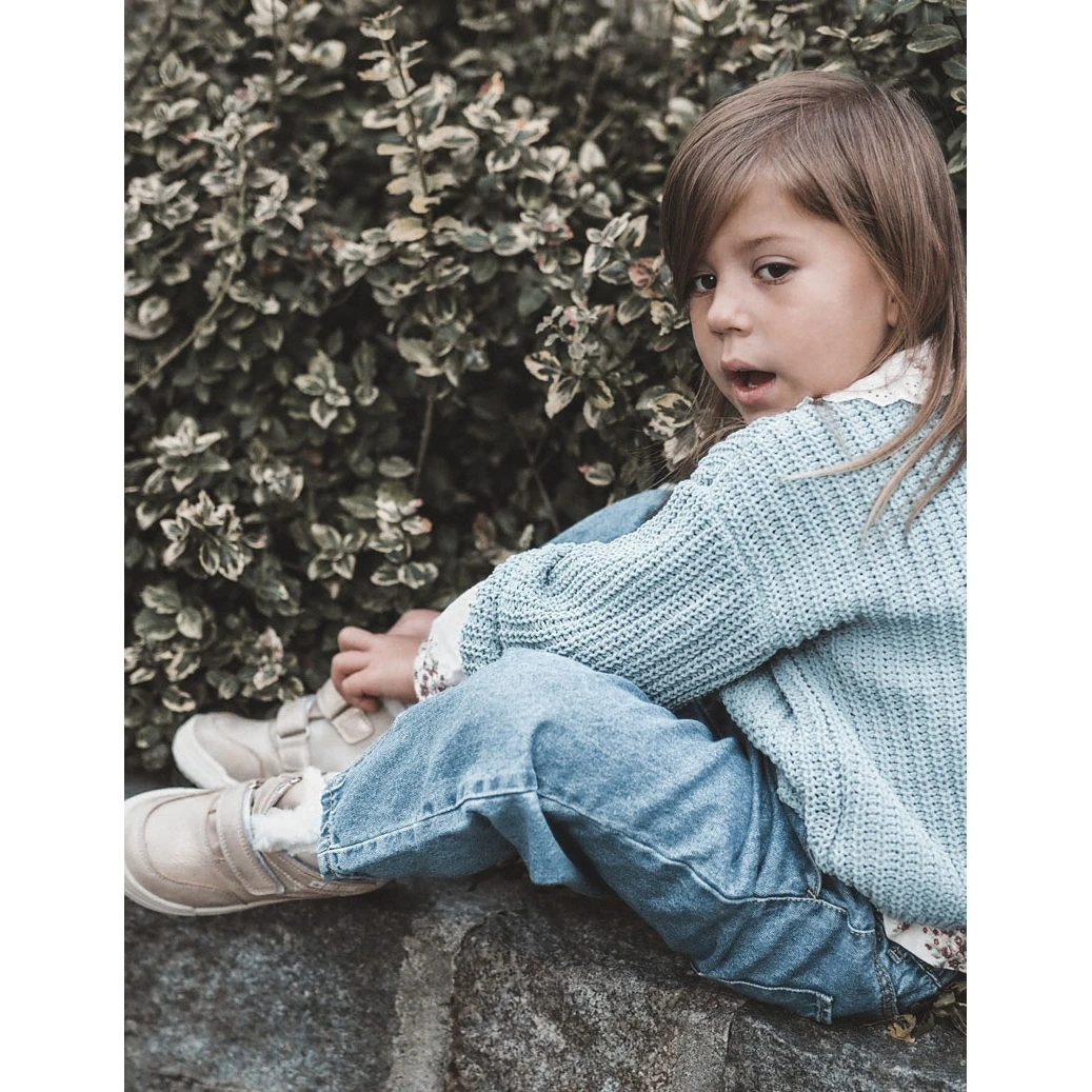 BIG STAR SHOES Bottes Chaudes Enfant Avec Velcro Big Star KK374189 Beige-Or Brun – Image 2