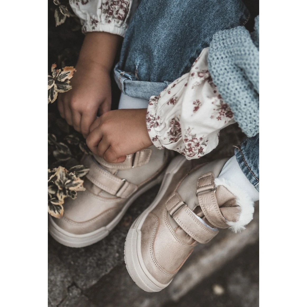 BIG STAR SHOES Bottes Chaudes Enfant Avec Velcro Big Star KK374189 Beige-Or Brun – Image 3