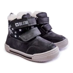 BIG STAR SHOES Bottes Chaudes Enfant Avec Velcro Big Star KK374191 Noir Le Noir
