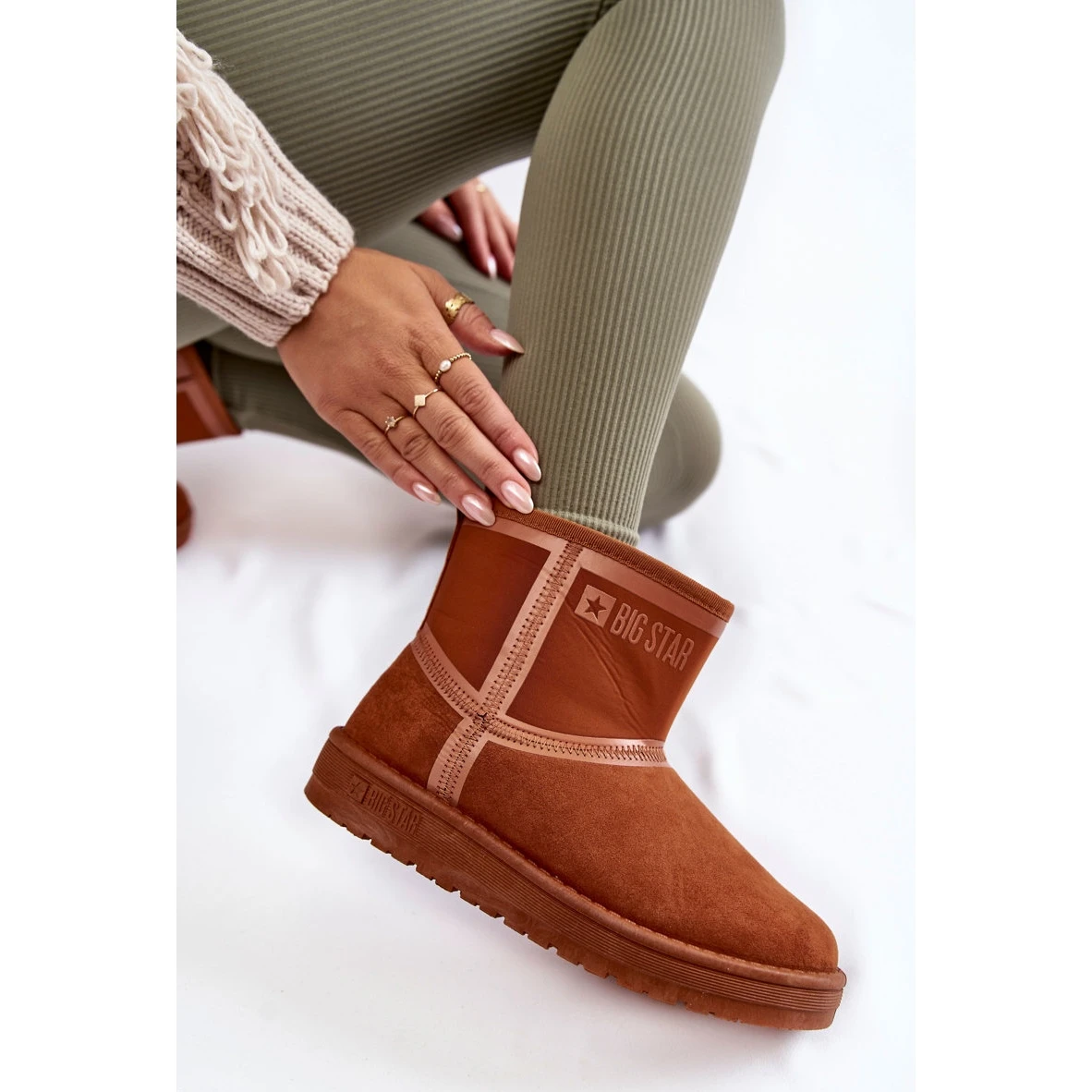 BIG STAR SHOES Bottes De Neige à Enfiler Pour Femmes Big Star KK274612 Marron Brun – Image 7