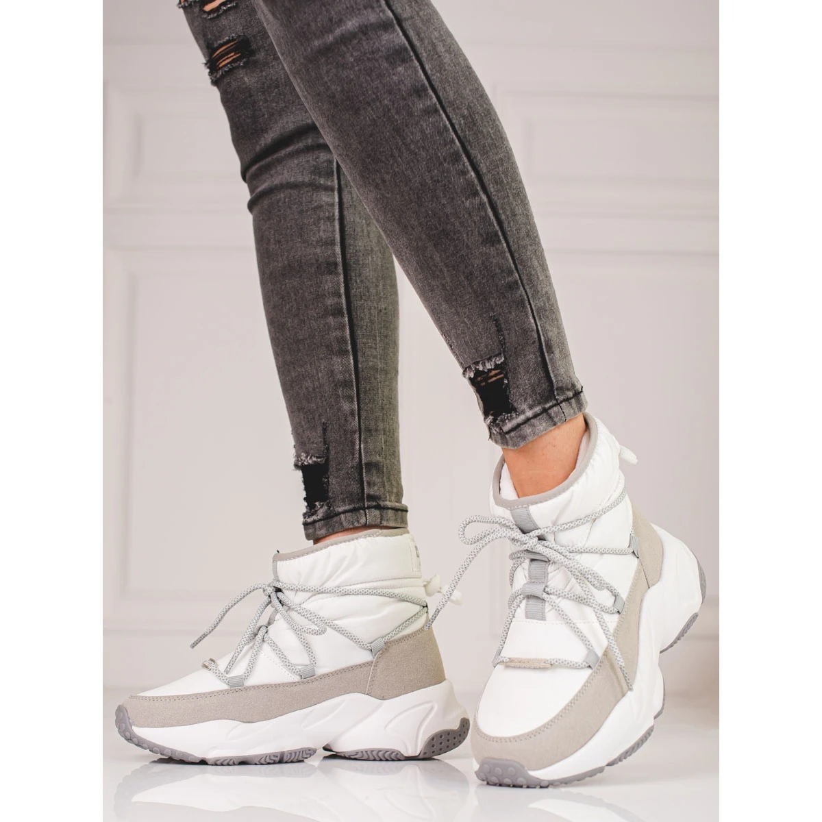 BIG STAR SHOES Bottes De Neige Blanches Pour Femmes Big Star KK274272 Beige