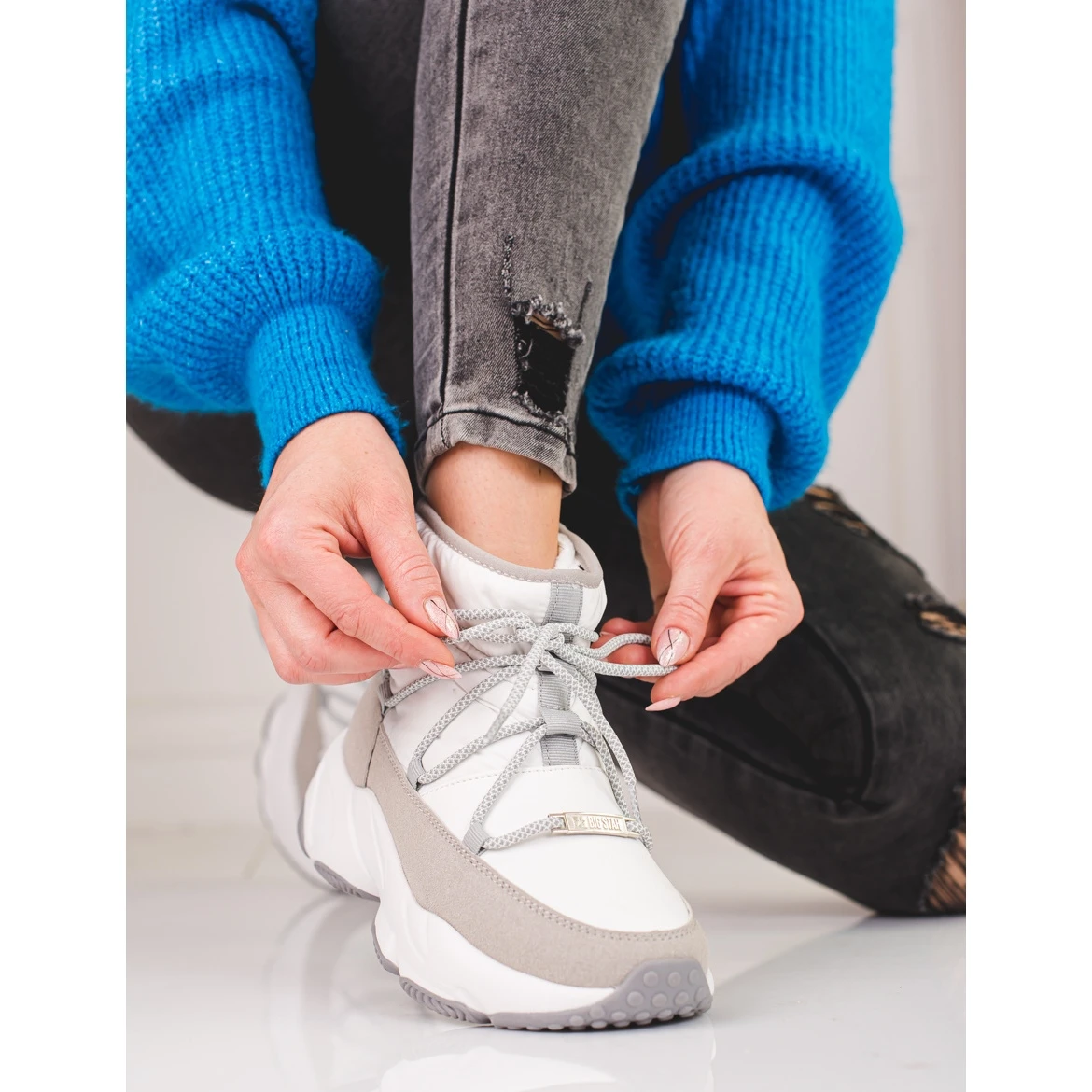 BIG STAR SHOES Bottes De Neige Blanches Pour Femmes Big Star KK274272 Beige – Image 2