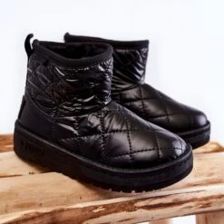 BIG STAR SHOES Bottes De Neige Chaudes Noires Pour Enfants Big Star KK374242 Le Noir