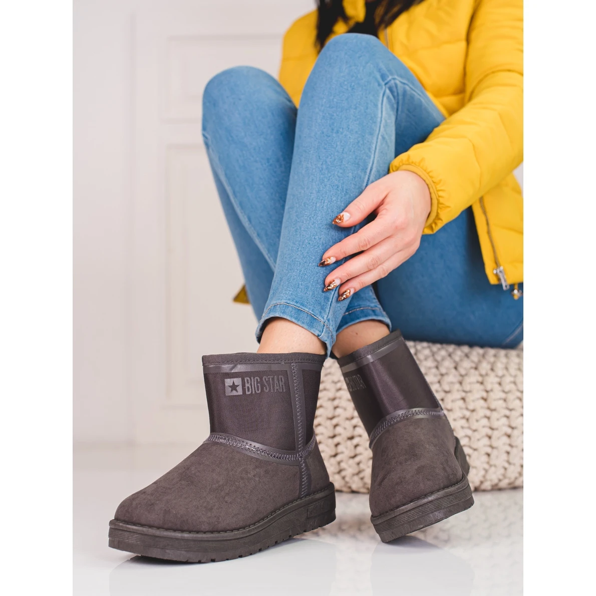 BIG STAR SHOES Bottes De Neige Courtes Femme Big Star KK274615 Gris – Image 2