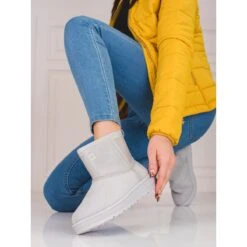 BIG STAR SHOES Bottes De Neige Courtes Pour Femmes Grises Big Star KK274613