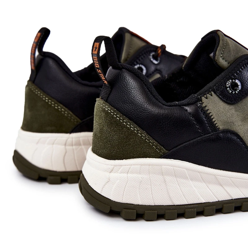 BIG STAR SHOES Chaussures De Sport Classiques Pour Hommes En Mousse à Mémoire De Forme Big Star KK174272 Vert Le Noir