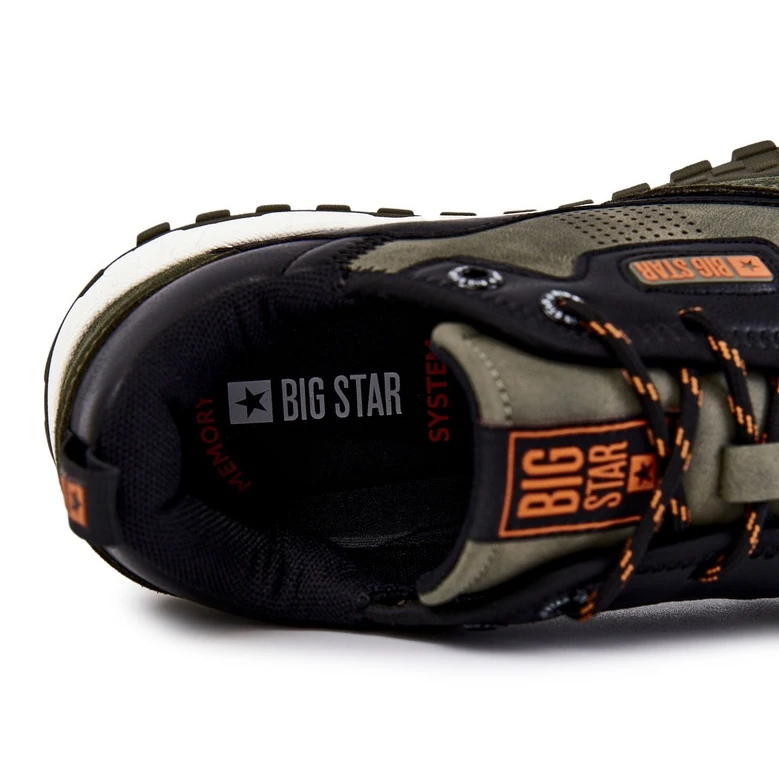 BIG STAR SHOES Chaussures De Sport Classiques Pour Hommes En Mousse à Mémoire De Forme Big Star KK174272 Vert Le Noir – Image 3