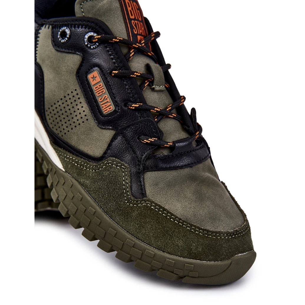 BIG STAR SHOES Chaussures De Sport Classiques Pour Hommes En Mousse à Mémoire De Forme Big Star KK174272 Vert Le Noir – Image 5