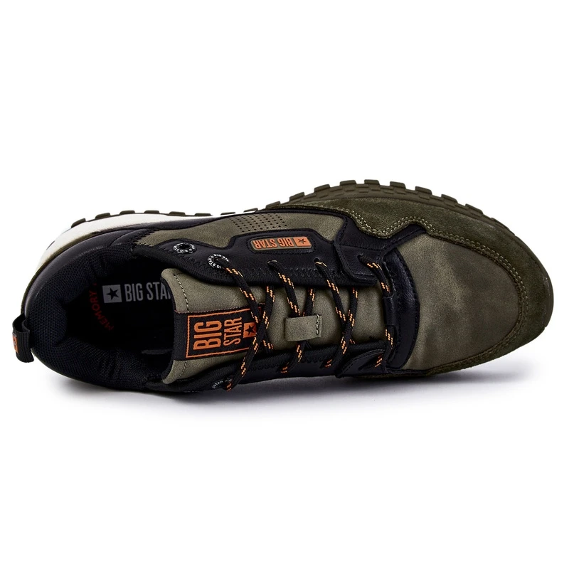 BIG STAR SHOES Chaussures De Sport Classiques Pour Hommes En Mousse à Mémoire De Forme Big Star KK174272 Vert Le Noir – Image 7