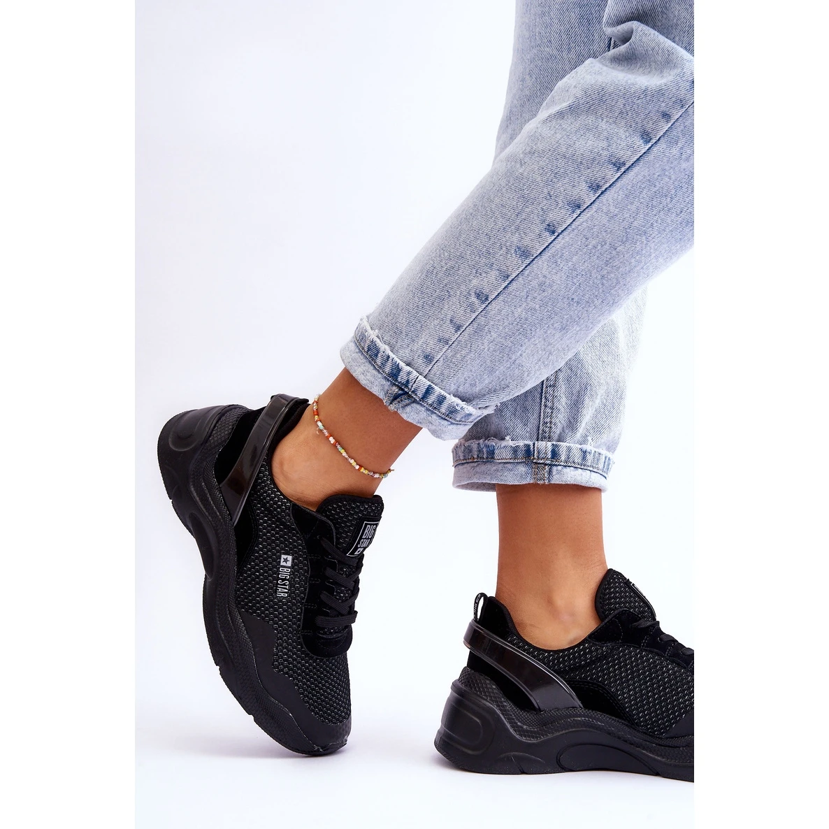 BIG STAR SHOES Chaussures De Sport En Tissu Pour Femme Système De Mousse à Mémoire De Forme Big Star LL274A065 Noir Le Noir – Image 3