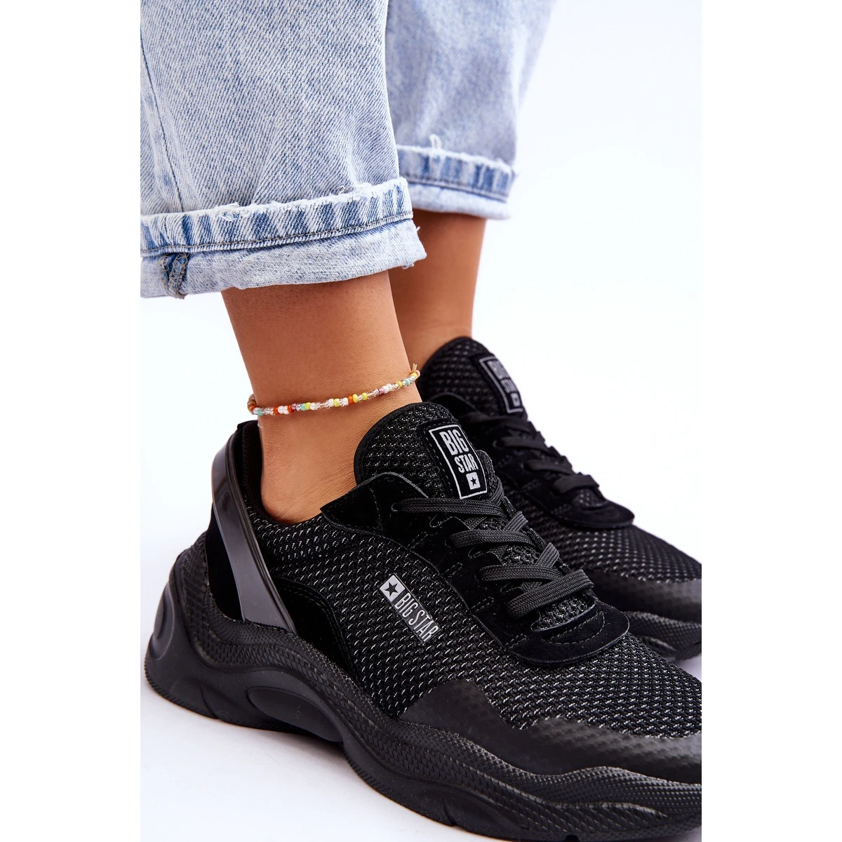 BIG STAR SHOES Chaussures De Sport En Tissu Pour Femme Système De Mousse à Mémoire De Forme Big Star LL274A065 Noir Le Noir – Image 4