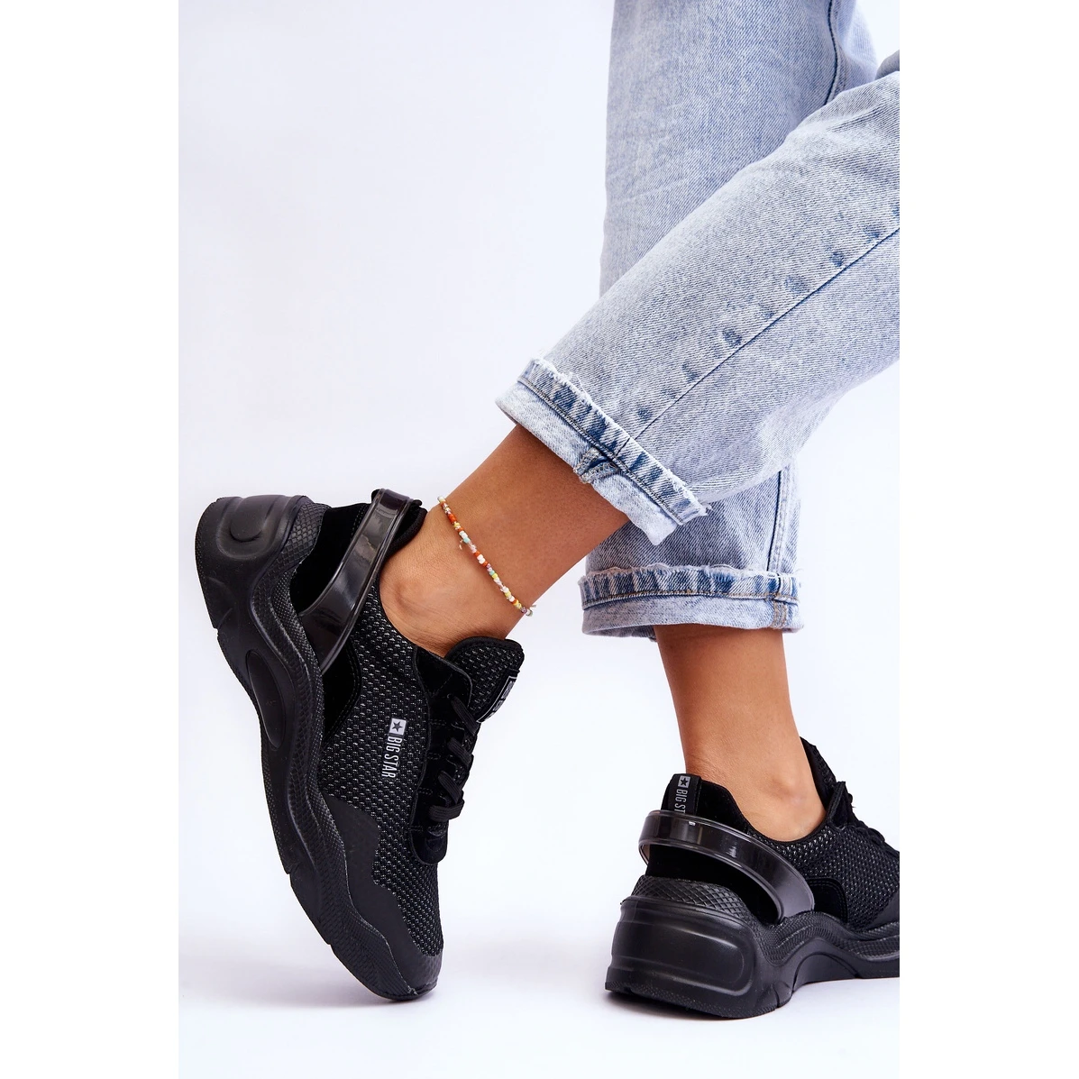 BIG STAR SHOES Chaussures De Sport En Tissu Pour Femme Système De Mousse à Mémoire De Forme Big Star LL274A065 Noir Le Noir – Image 5