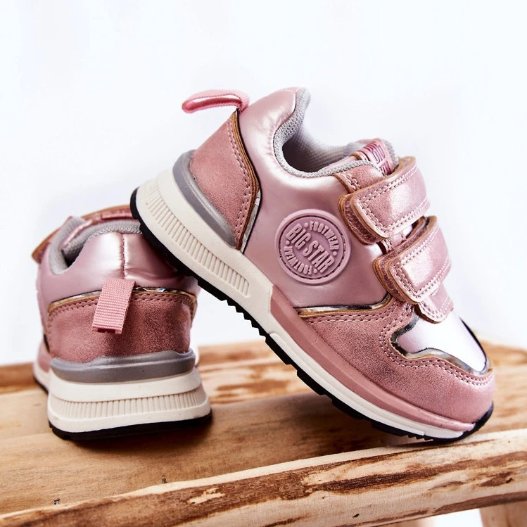BIG STAR SHOES Chaussures De Sport Pour Enfants Système De Mousse à Mémoire De Forme Velcro Big Star KK374180 Rose – Image 3