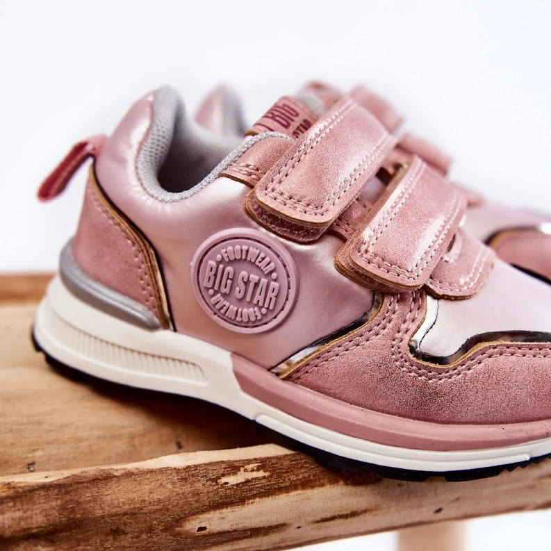 BIG STAR SHOES Chaussures De Sport Pour Enfants Système De Mousse à Mémoire De Forme Velcro Big Star KK374180 Rose – Image 4