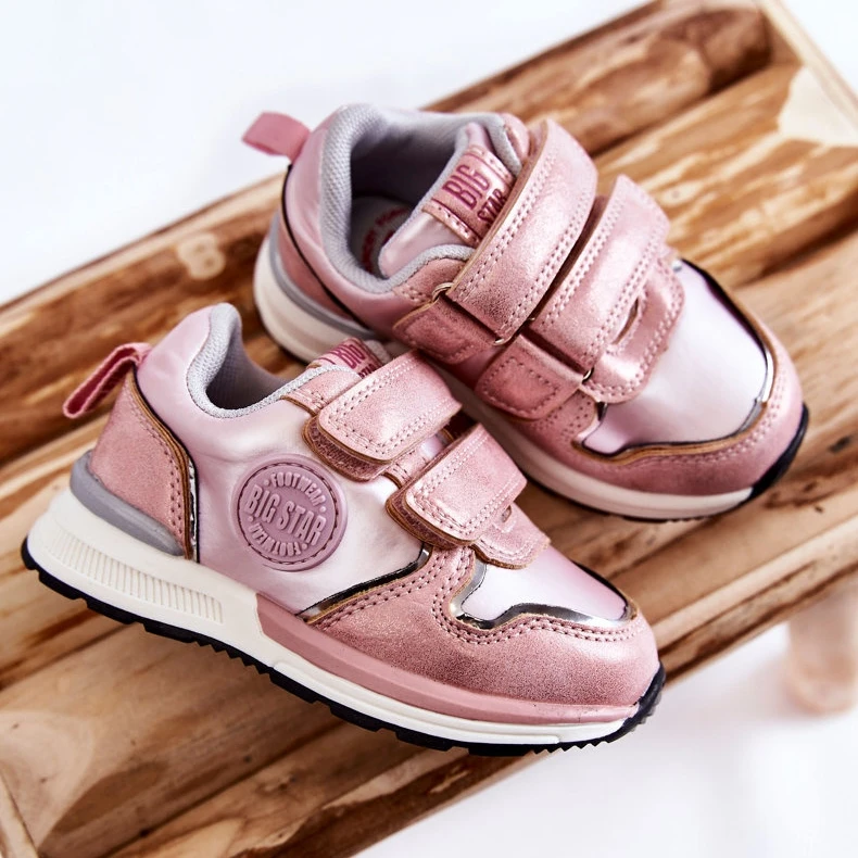 BIG STAR SHOES Chaussures De Sport Pour Enfants Système De Mousse à Mémoire De Forme Velcro Big Star KK374180 Rose – Image 5